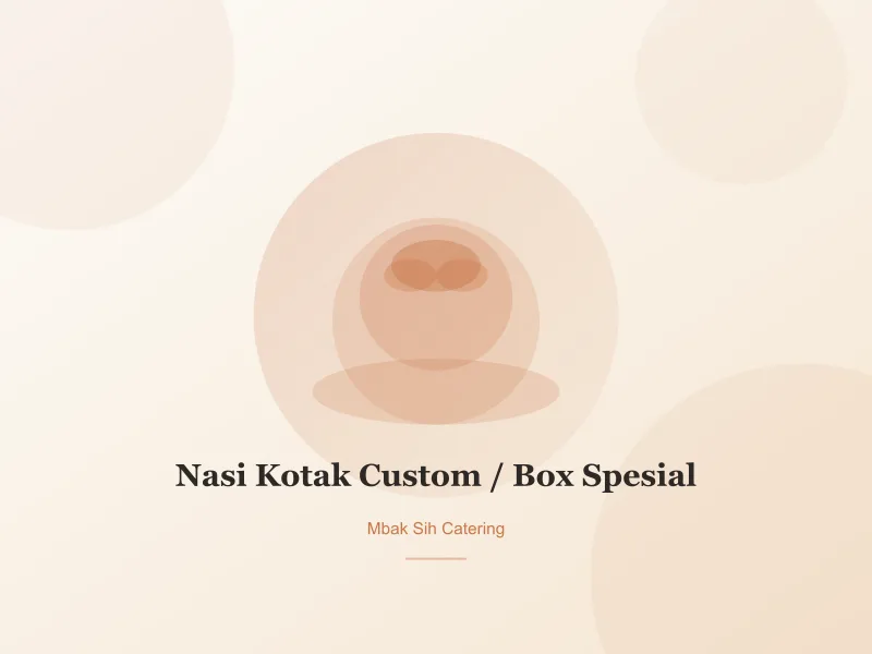 Nasi Kotak Custom / Box Spesial
