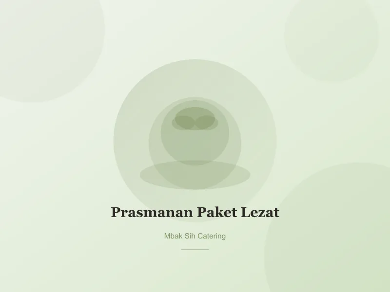 Foto Prasmanan Paket Lezat — Mbak Sih Catering